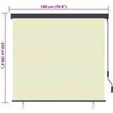 Rolo zavjesa Krem 180 x 250 cm Tkanina i aluminij | Eponuda.ba