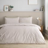 Catherine Lansfield Bež enojna posteljnina 135x200 cm Epping Textured Stripe – | Shoptok.si