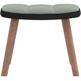 vidaXL Stolica za ljuljanje s osloncem za noge svjetlosiva baršun/PVC | shoptok.hr