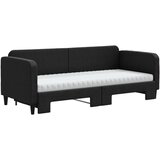  Dnevni krevet na razvlačenje s madracima crni 80x200 cm tkanina | shoptok.hr