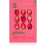 Holika Holika Pure Essence Strawberry sheet maska za blistav ten za ujednačenu boju tena 23 ml