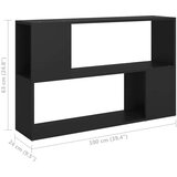 vidaXL ormarić za knjige crni 100 x 24 x 63 cm od iverice | shoptok.hr