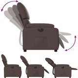  Električni naslonjač od umjetne kože smeđi | shoptok.hr