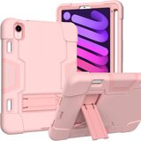 NIKCORP Ovitek za iPad Mini 6 8.3 oklepen s stojalom in mestom za pisalo, tridelna zaščita, silikon in plastika, rožnat, (5000139279) Cene