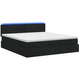  od pjene s madracem i LED-om Crna 160 x 200 cm Tkanina | shoptok.hr