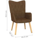  Stol za sproščanje s stolčkom rjavo blago, (20957590) | Shoptok.si