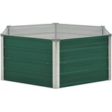  Povišena vrtna gredica 129 x 129 x 45 cm pocinčani čelik zelena | shoptok.hr