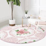 Mila Home Svetlo rožnata pralna/primerna za robotski sesalnik okrogla preproga ø 120 cm Comfort – | Shoptok.si
