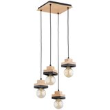  Visilica na sajli MIKO 4xE27/15W/230V crna/bež | Eponuda.com