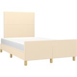  Okvir kreveta bez madraca krem 120 x 200 cm od tkanine | shoptok.hr