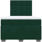 Box spring krevet s madracem tamnozeleni 120x200 cm baršunasti | shoptok.hr