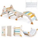 Notranja igrala > Igrače in hobi > Plezala za otroke 8 v 1 Montessori zložljivi leseni plezalni komplet, notranji igralni komplet za otroke | Shoptok.si