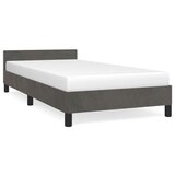 Maison Chic Posteljni okvir - Enojna postelja - Postelja za odrasle brez vzmetnice temno siv 100x200 cm žamet-J7842, (21773923) | Shoptok.si