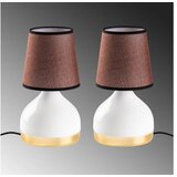 Opviq Set stonih lampi 8024, 17x17x33 cm, IP20, 2 komada, Bijelo-smeđa | Eponuda.ba