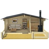 Male kuće Sauna kućica Pihasauna PIHA-TUURI 19 570 × 254 cm sa šindrom | shoptok.hr