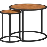  Set stolića za kavu 2 pcs Prirodna i crna 55 x 55 x 45 cm | Eponuda.com