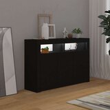 vidaXL Komoda s LED svjetlima crna 115,5 x 30 x 75 cm | shoptok.hr