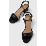 Boss Usnjeni sandali Melanie črna barva, 50516811