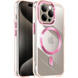 AVIZAR Ohišje MagSafe za iPhone 15 Pro Max Crystal Color Back, Šampanjec roza, (5000015970) | Shoptok.si
