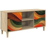 vidaXL TV ormar BONN 102 x 33 x 50 cm Sonoma Konstruirano drvo - Retro valni uzorak | shoptok.hr