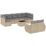 Maison Chic Seti vrtnega pohištva - Vrtna garnitura - Vrtni pohištvo set 10-delna z blazinami bež poli ratan, (21819243) | Shoptok.si