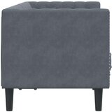 vidaXL Kavč chesterfield z vzglavniki dvosed temno siv žamet | Shoptok.si