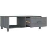 vidaXL Klubska mizica temno siva 100x55x35 cm trdna borovina | Shoptok.si
