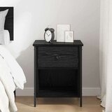 vidaXL Noćni ormar Crni hrast 40 x 42 x 50 cm Konstruirano drvo | shoptok.hr