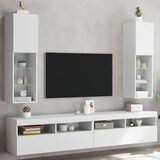 TV ormarići s LED svjetlima 2 kom bijeli 30,5 x 30 x 102 cm | shoptok.hr