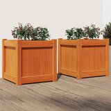 Maison Chic Vrtno cvetlično korito - Cvetlični Lonec 2 kosa voščeno rjava trdna borovina, (21790020) | Shoptok.si