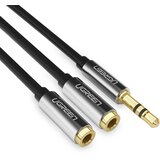 Ugreen Avdio razdelilni kabel mini jack 3,5 mm - 2x mini jack 3,5 mm 21 cm črn, (21091066) | Shoptok.si