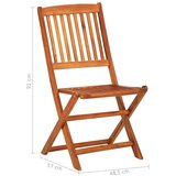  5-dijelni vrtni blagovaonski set od masivnog bagremovog drva | shoptok.hr