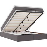 Maison Chic Otomanski Posteljni okvir - Dvoposteljna postelja - Zakonska postelja z vzmetnico siv 140x200 cm um. usnje-J1824, (21772869) | Shoptok.si