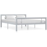  Za krevet sivo-bijeli metalni 160 x 200 cm Cijene