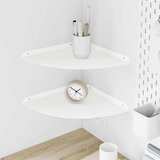  Lebdeća polica s policom s pohranom 2 pcs Bijeli 30 x 30 x 2 cm | shoptok.hr