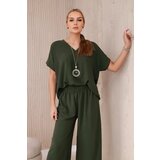 Kesi Włoski Set with necklace blouse + pants khaki | ePonuda.com