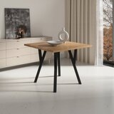 ADRK Moderni blagovaonski stol RODOS 83, 80x80 cm - HRAST LEFKAS-CRNA Cijene