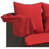  Ležaljka s jastucima smeđa poli ratan | Shoptok.si