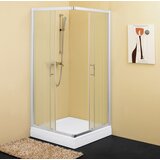  Kutna tuš kabina TKK 80/K SQ Line (D x Š x V: 80 x 80 x 190 cm, Debljina: 5 mm, Srebrne boje) | shoptok.hr