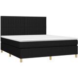  S oprugama i madracem crni 160x200 cm od tkanine | shoptok.hr