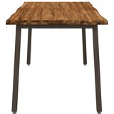  Stol za blagovanje s prirodnim rubom 140 x 90 x 75 cm Prirodna - Prirodno kava 140 x 90 x 75 cm Živi rub | shoptok.hr