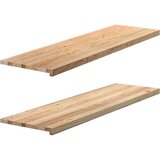  Okenske police 2 kosa neobdelana 140x40x2 cm trdna hrastovina Cene