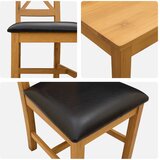  Blagovaonski set 5 kom. Crna Čvrsto Hrastovo Drvo | shoptok.hr