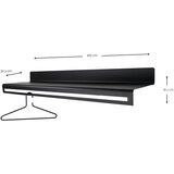 Spinder Design Crna metalna zidna vješalica s policom Sway – | shoptok.hr