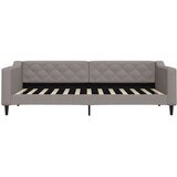  Dnevni krevet s madracem smeđesivi 90 x 200 cm od tkanine | shoptok.hr