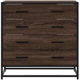 vidaXL Ormar s ladicama smeđi hrast 70x41x70 cm izrađeno drvo | shoptok.hr