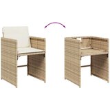 vidaXL 7-dijelni vrtni blagovaonski set od poliratana s jastucima bež | shoptok.hr