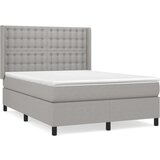  Box spring postelja z vzmetnico svetlo siva 140x200 cm blago, (20724330) | Shoptok.si