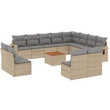 Maison Chic Seti vrtnega pohištva - Vrtna garnitura - Vrtni pohištvo set 13-delna z blazinami bež poli ratan, (21810093) | Shoptok.si