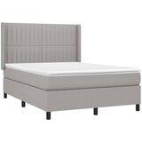  box spring s madracem LED svjetlosivi 140x200 cm tkanina | shoptok.hr
